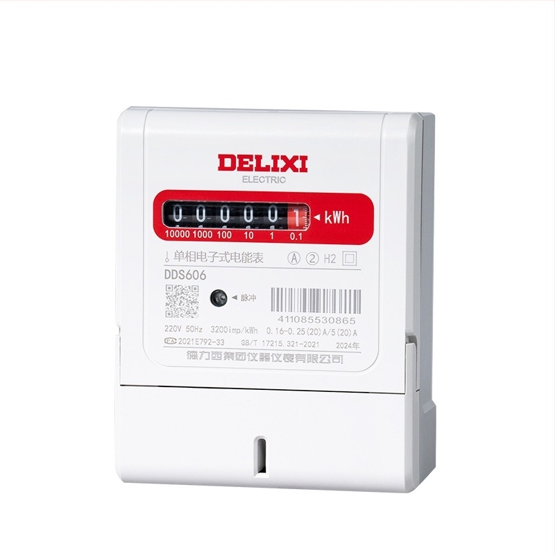 Delixi Electric DDS606 μετρητής ηλεκτρικής ενέργειας ενός φάσης για οικιακή και εμπορική χρήση 40A/20A