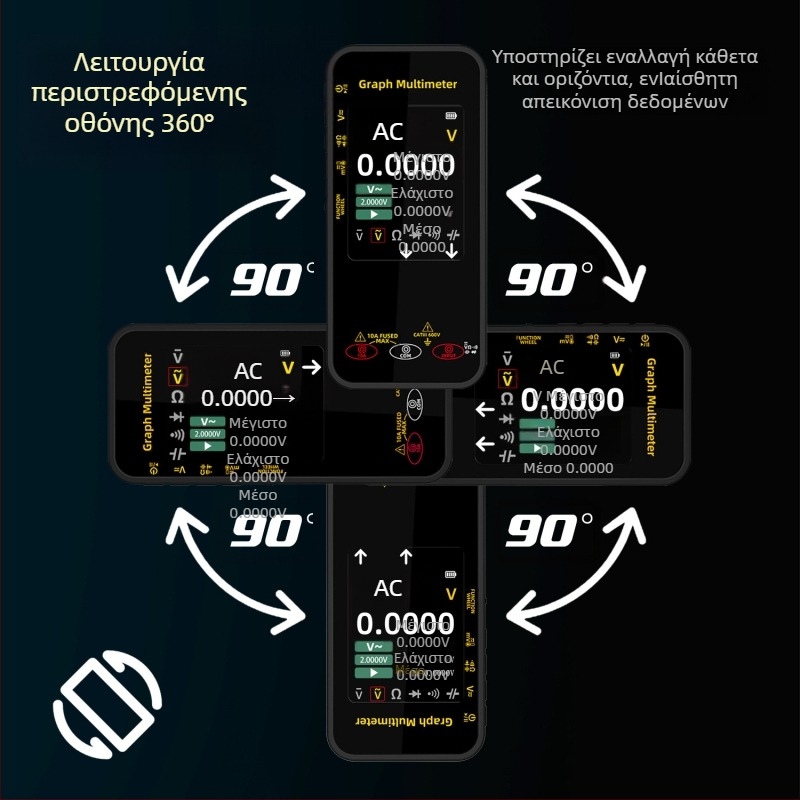 BSIDE Ψηφιακό Πολύμετρο με Καταγραφή Τάσης, Υψηλή Ακρίβεια, Έξυπνη Προστασία από Καψίματα για Οικιακή Χρήση