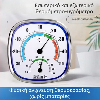 Εσωτερικό θερμόμετρο και υγρασιόμετρο με δείκτη οθόνης, Υψηλής Ακρίβειας μέτρηση θερμοκρασίας και υγρασίας για το σπίτι