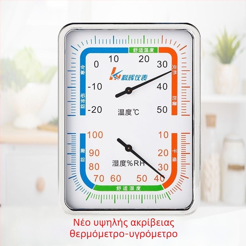 Εσωτερικό θερμόμετρο και υγρασιόμετρο με δείκτη οθόνης, Υψηλής Ακρίβειας μέτρηση θερμοκρασίας και υγρασίας για το σπίτι