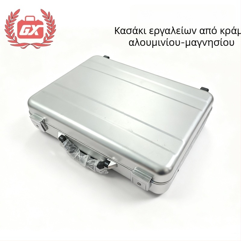 Κασέτα εργαλείων από κράμα αλουμινίου ενός κομματιού, φορητό μονό-επίπεδο κουτί αποθήκευσης πολυλειτουργικών εργαλείων