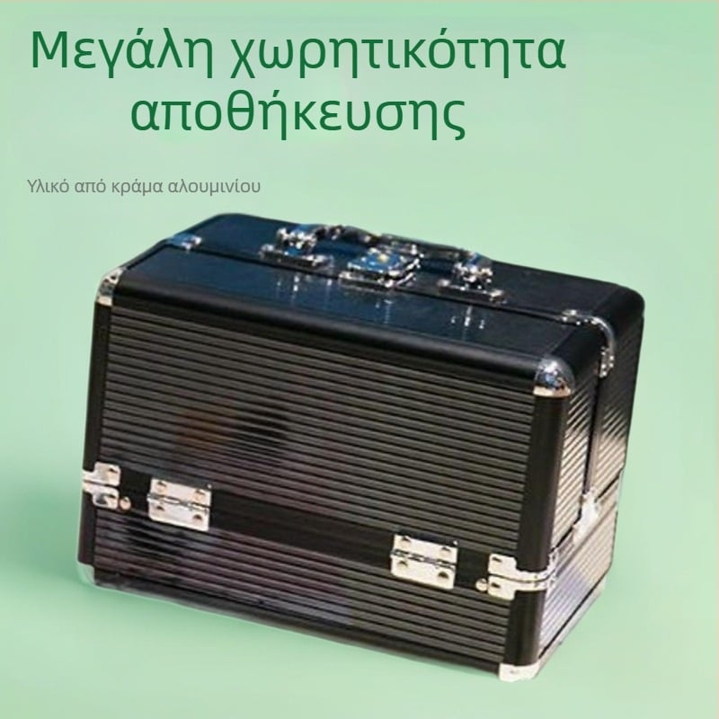 Driver φορητό κουτί καλλυντικών από αλουμινίου κράμα με πολλαπλά στρώματα για τέχνη νυχιών, εργαλεία τατουάζ και θεραπεία ποδιών