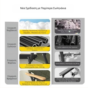 Αναδιπλούμενη καρέκλα εξωτερικού χώρου για κάμπινγκ με καπιτονέ κάθισμα, σκελετός από ανθρακούχο χάλυβα και Oxford ύφασμα, μάρκα Outdoor impression, με δυνατότητα παραμετροποίησης