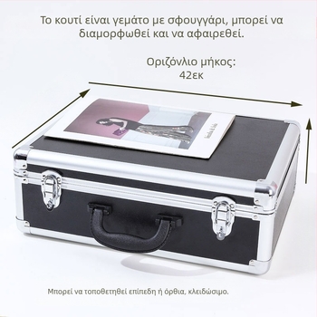 Φορητό κιβώτιο εργαλείων από κράμα αλουμινίου με ανθεκτικό στη υγρασία και αδιάβροχο σχεδιασμό, κατάλληλο για εργαλεία, όργανα, ηλεκτρικό εξοπλισμό και φωτογραφικό εξοπλισμό