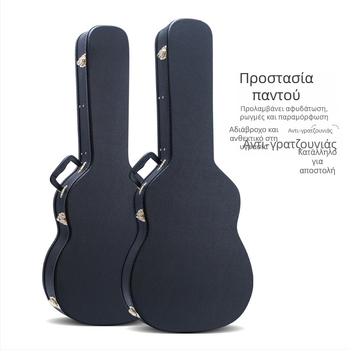 Θήκη κιθάρας TK-130, PU δέρμα + ξύλινο περίβλημα, επένδυση από αφρό και φλάνελ, για όργανα με δυτικές χορδές