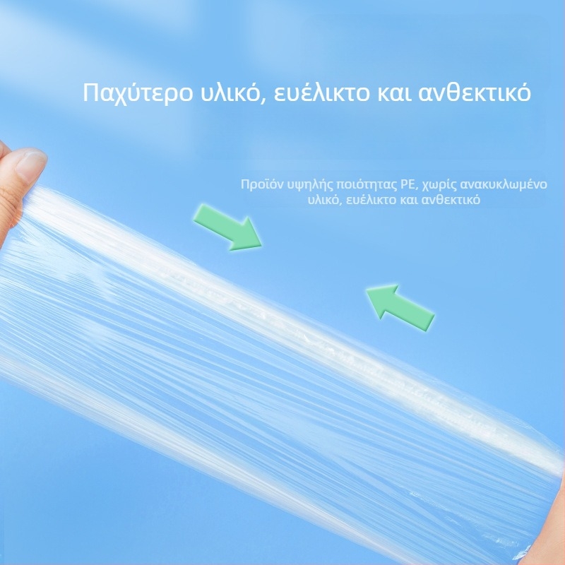 Μίας χρήσης καπέλο ντους από PE, σχεδίαση λωρίδας, καθολική εφαρμογή, για ξενοδοχεία και ενοικιαζόμενα, 100 ατομικά συσκευασμένα
