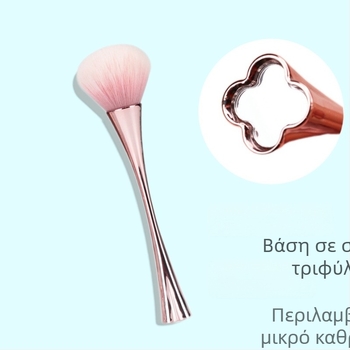 Βούρτσα μακιγιάζ και πούδρας με συνθετικές ίνες, σε κουτί, φορητή λαβή από πλαστικό