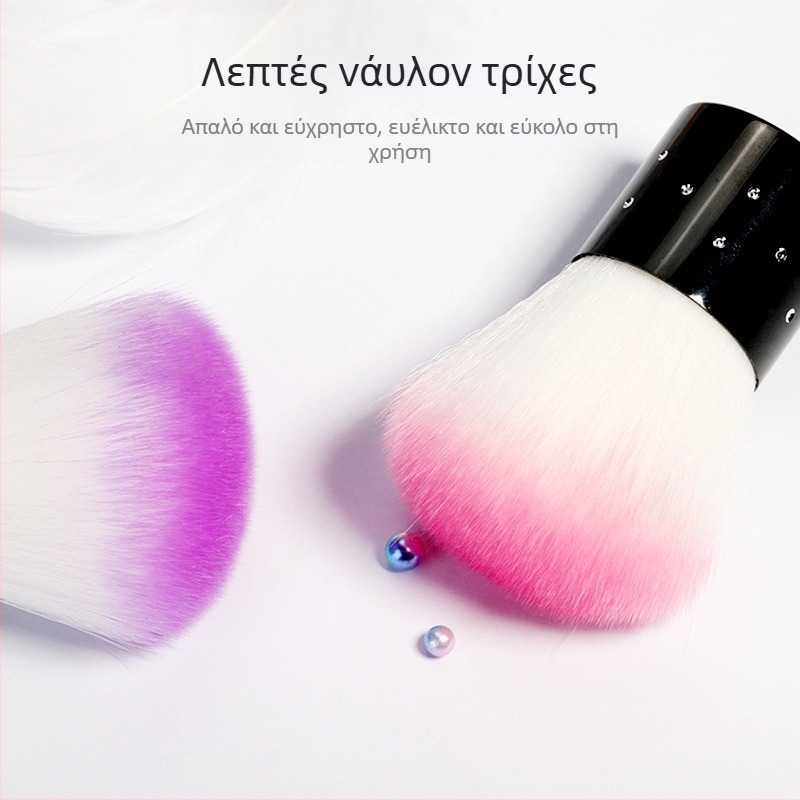 Βούρτσα σκόνης νυχιών με μαλακές τρίχες — άνετη εφαρμογή πούδρας, συμβατό OEM, για καθημερινού χρήστη