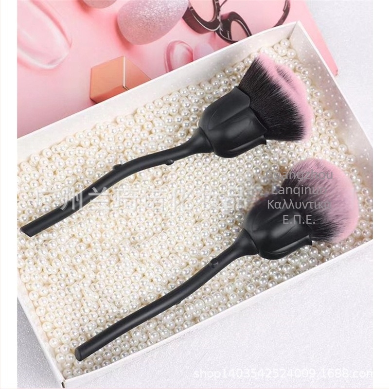 Βούρτσα για μακιγιάζ και νύχια σε σχήμα ρόδου, σε διαφανές κουτί (Lanzino; 1 τεμάχιο; διάρκεια ζωής 3 έτη; κατάλληλη για όλους τους τύπους δέρματος; προέλευση Guangzhou)