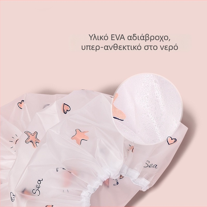 Γυναικείο καπέλο ντους EVA, αδιάβροχο, επαναχρησιμοποιούμενο, στυλ καρτούν, 50 g