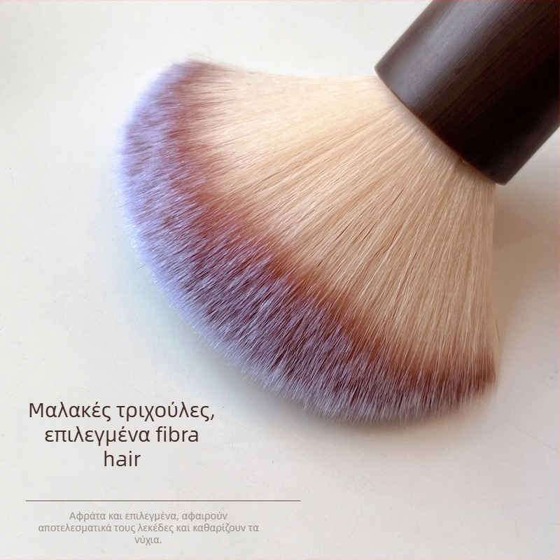 Πινέλο σκόνης νυχιών με απαλές τρίχες, κοντή λαβή, πινέλο πούδρας μακιγιάζ