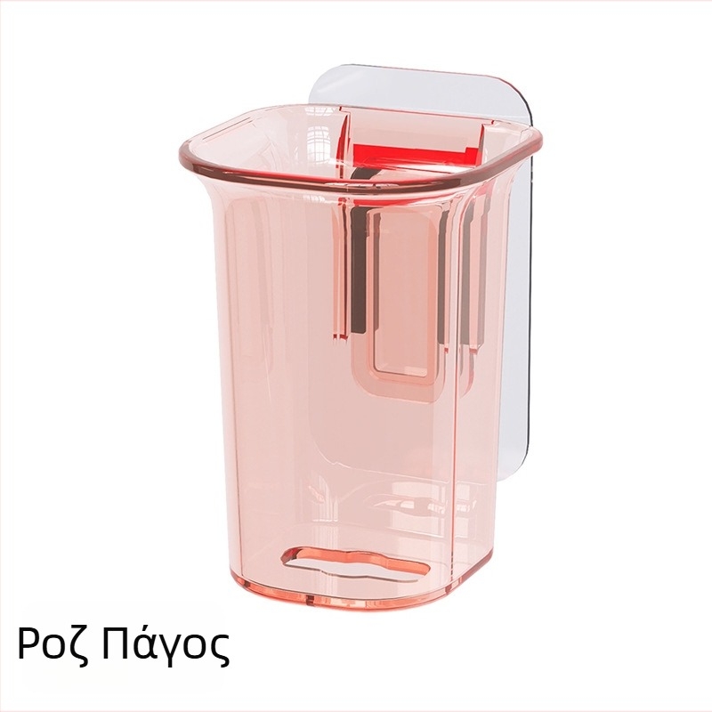Πλαστικός τοίχο-κρατήρας οδοντόβουρτσών, εγκατάσταση χωρίς διάτρηση, ράφι αποθήκευσης μπάνιου, δυνατότητα προσαρμοσμένου λογότυπου
