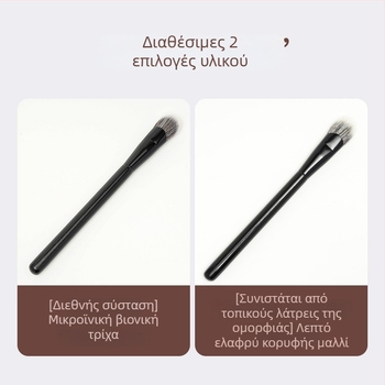 Βούρτσα μακιγιάζ με νάιλον τρίχες, γωνιώδης λεπτομερειακή contour/ρουζ βούρτσα, ξύλινη λαβή, συσκευασία OPP, 1 τεμάχιο