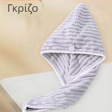Κεφαλόκαπέλο για το στέγνωμα μαλλιών με κοραλλιοβελούδο, νήματα 150D, ραμμένο άκρο, βάρος 50–79 g