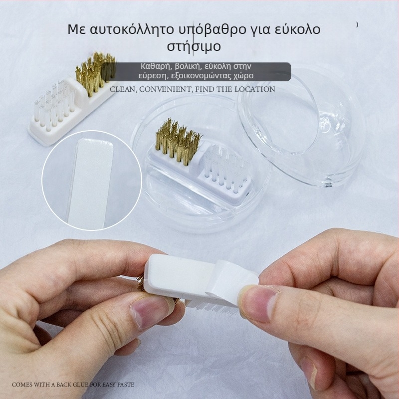 Βούρτσα καθαρισμού κεφαλής για τη γυάλισμα νυχιών, διπλής χρήσης: μαλακή και σκληρή βούρτσα με χαλκού σύρμα, πλαστικό περίβλημα; συνολικό περιεχόμενο 288; κατηγορία: εργαλεία λείανσης επιφανείας νυχιών