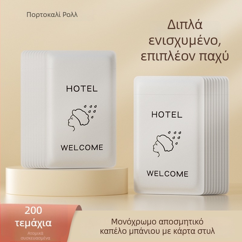 Σκούφος ντους μιας χρήσης, αδιάβροχος, παχύτερος, για γυναίκες και παιδιά