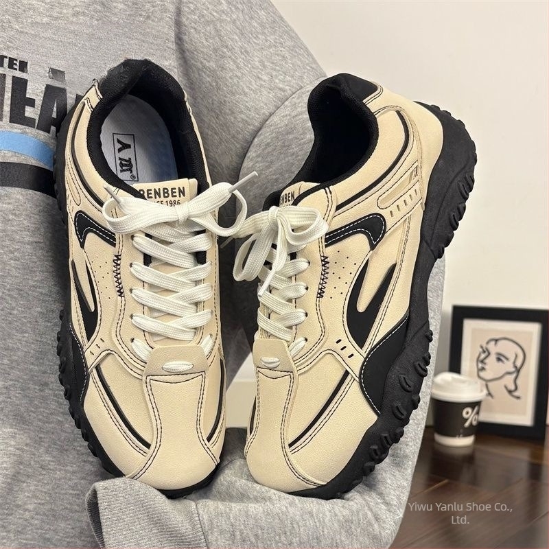 Ανδρικά αναπνεύσιμα παπούτσια πεζοπορίας με κορδόνια, επάνω συνθετικό δέρμα, σόλα PVC