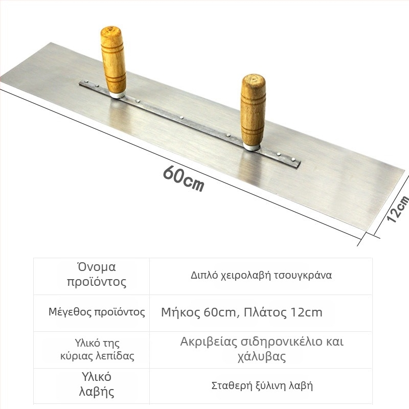 Διπλό χειρολαβή επίπεδο μαχαίρι σοβάτισματος, πάχος λεπίδας 0,5 mm, σειρά επίπεδων μαχαιριών, εργαλείο αποξήρανσης γύψου