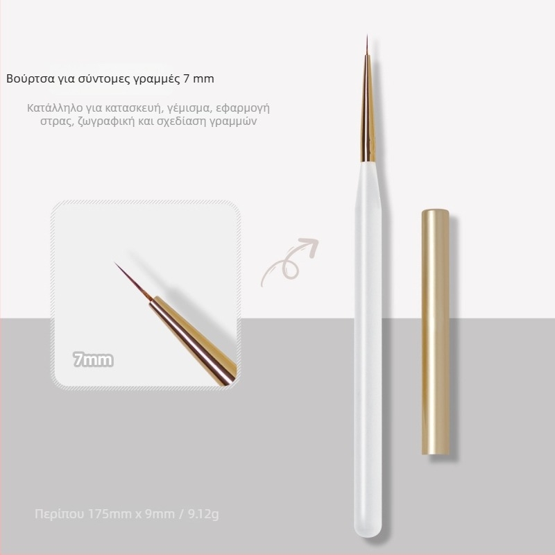 Πινέλο τέχνης νυχιών με ακρυλική λαβή, 1 σετ, προέλευση Zhejiang