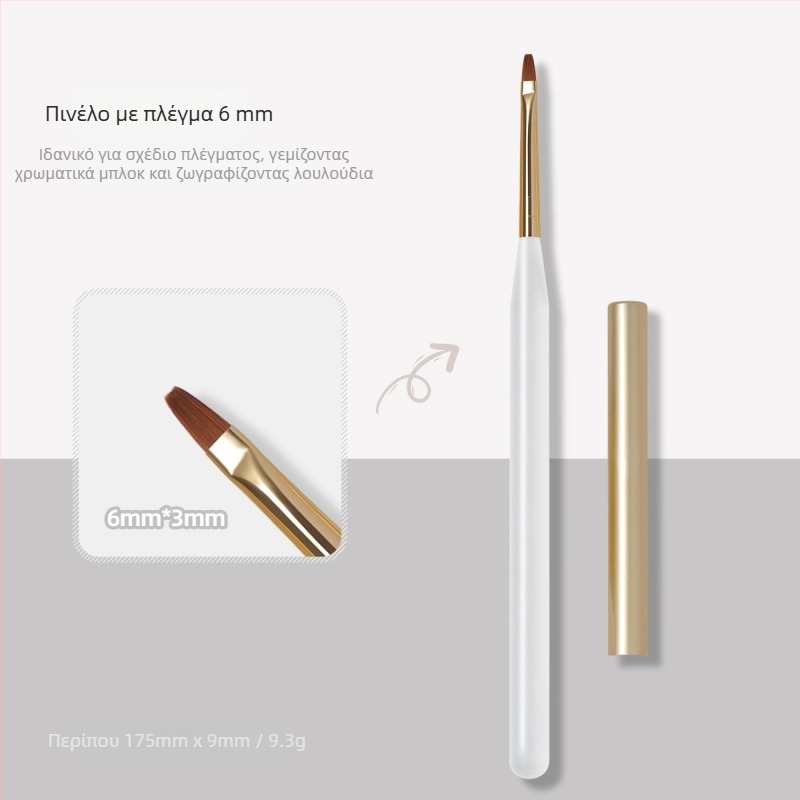 Πινέλο τέχνης νυχιών με ακρυλική λαβή, 1 σετ, προέλευση Zhejiang