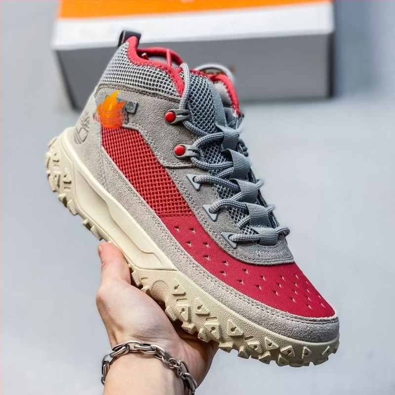 Ζεστά υψηλά αθλητικά παπούτσια για ορειβασία – unisex καθημερινά παπούτσια (Δέρμα πάνω, Καουτσούκ σόλα, στρογγυλή μύτη, Slip-On)