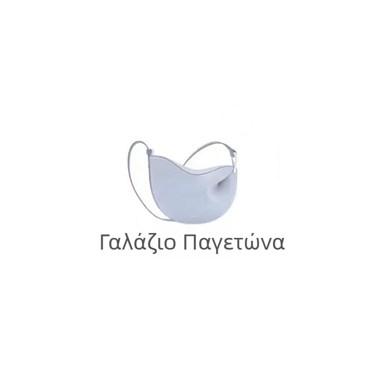 Τσαντάκι crossbody τύπου dumpling από γνήσιο δέρμα, με κλείσιμο καπακιού, εσωτερική θήκη για ID, κατασκευή από διπλό δέρμα βοδινού, άνοιξη 2025.