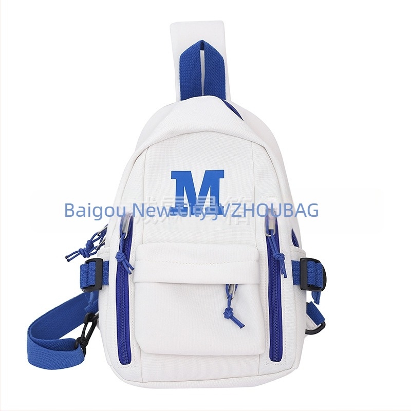 Νάιλον τσαντάκι crossbody με μοτίβο γραμμάτων, unisex, με έναν ιμάντα, καλοκαίρι 2023