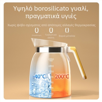 Ηλεκτρικός γυάλινος βραστήρας τσαγιού με ψηφιακό θερμοστάτη, 1,5–2 L, 220V, 500–1000W