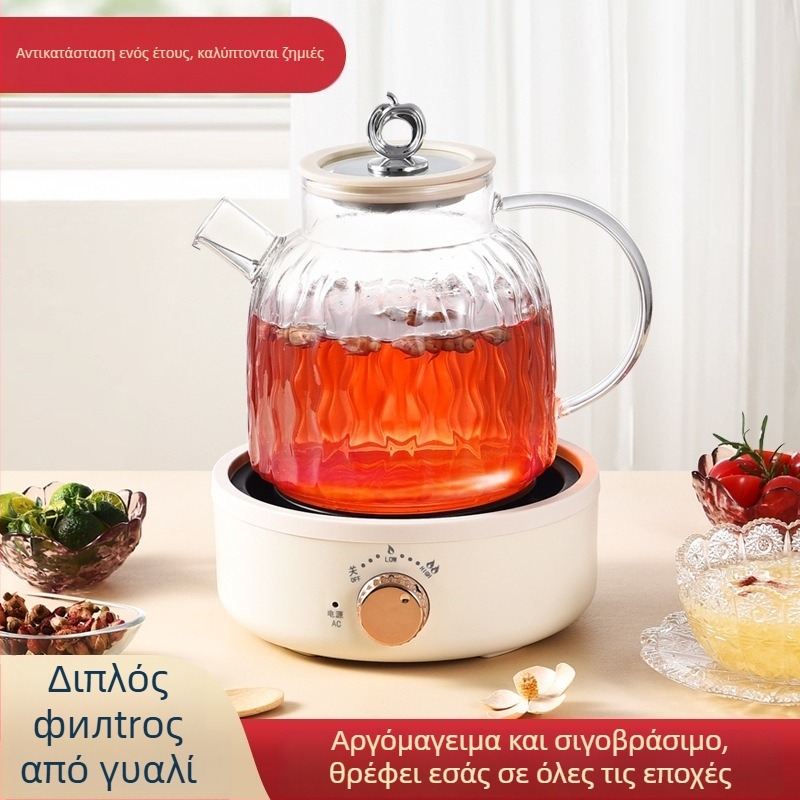 Τσαγιέρα Υγείας με Ψηφιακό Θερμοστάτη, Γυάλινο Σώμα, 1–1.5 L, 220 V, 500–1000 W (CQJ-01)
