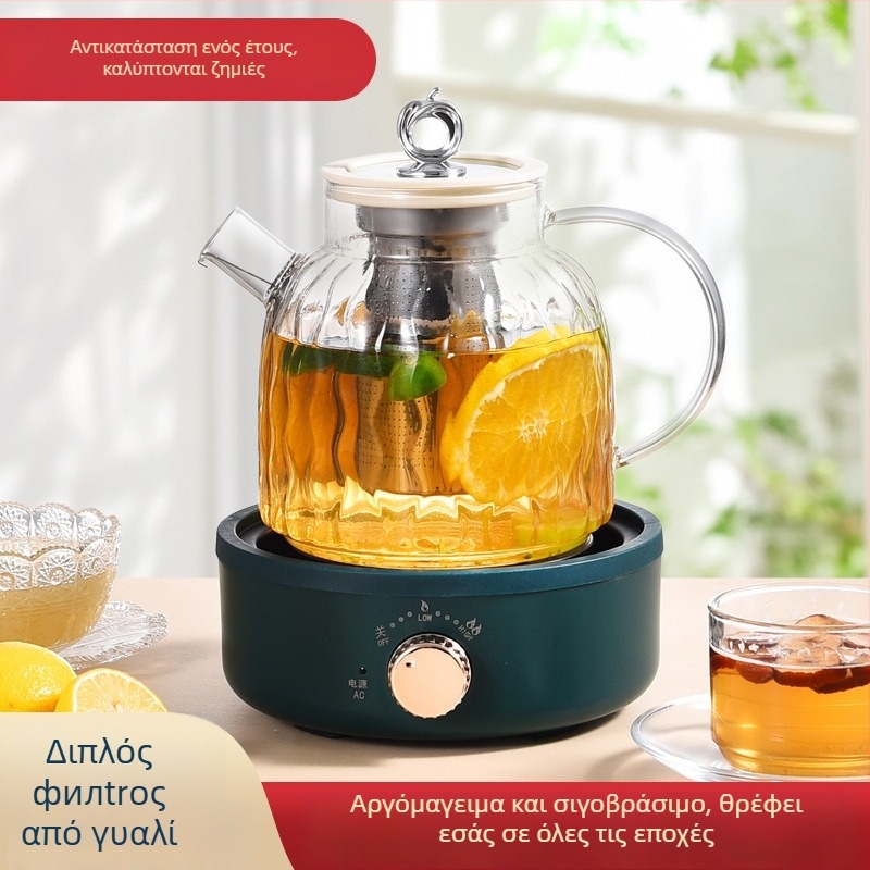 Τσαγιέρα Υγείας με Ψηφιακό Θερμοστάτη, Γυάλινο Σώμα, 1–1.5 L, 220 V, 500–1000 W (CQJ-01)
