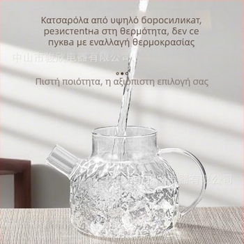Κανάκι τσαγιού από γυαλί υψηλής μπόροσιλικότητας, χωρητικότητα 1 L, 800 W, 220 V, ψηφιακός θερμοστάτης, έλεγχος με κουμπί