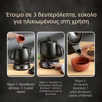Κεραμικός ηλεκτρικός καυστήρας αφέψησης για κινεζική ιατρική DIKO FT-Y3B7, χωρητικότητας 3L/4L/5L, 500W, 220V