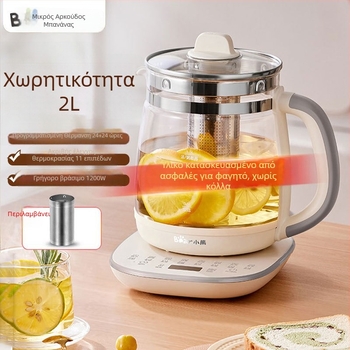 Bear Health Pot YSH-D20F3 2-3L γυάλινος παρασκευαστής τσαγιού, 220V, 1000W+, ηλεκτρονικός θερμοστάτης, έλεγχος με μικροϋπολογιστή