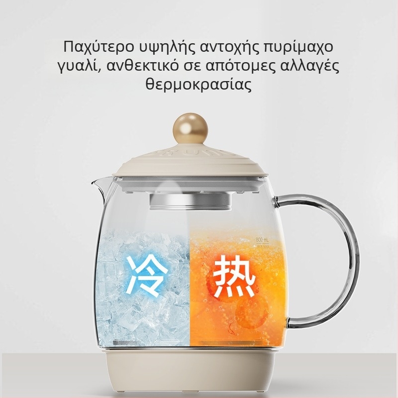 BRUNO Health Pot All-in-One ηλεκτρικός βραστήρας, μοντέλο Bxm801, 1 L, γυάλινο σώμα, 220 V, 300–350 W