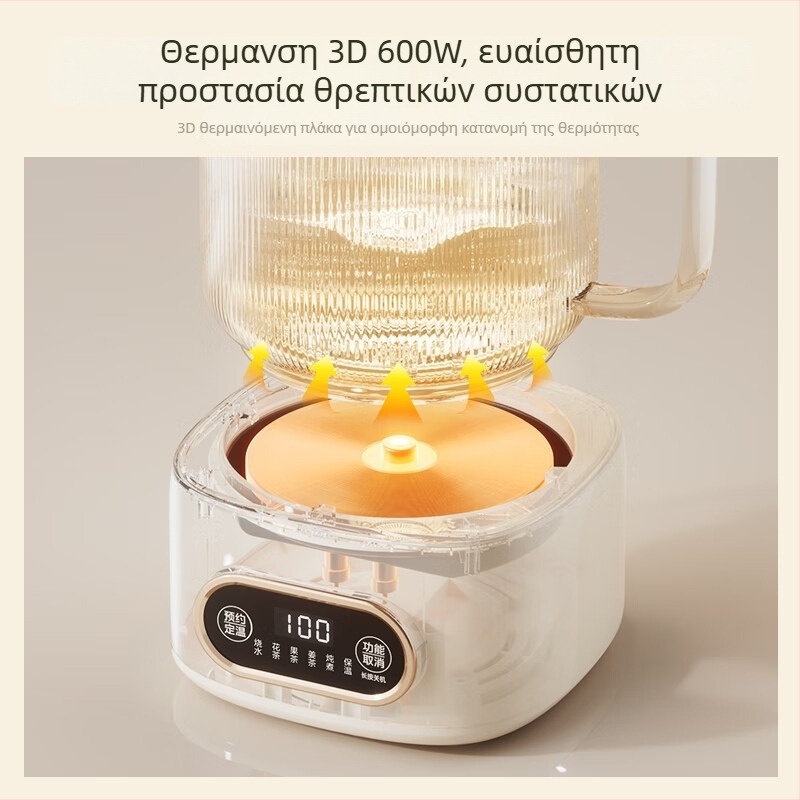 Midea Health Pot με πλήρες γυάλινο σώμα, 220V, 500–1000W, γυάλινο εσωτερικό δοχείο, μοντέλο MK-YS10B101