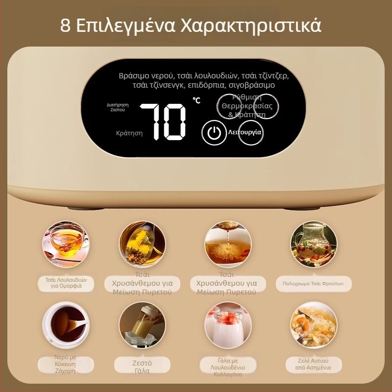 Small Strong Bear Health Pot – πλήρως γυάλινος πολυλειτουργικός βραστήρας για τσάι και νερό, οικιακή χρήση και μικρό γραφείο