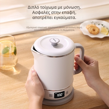 Ηλεκτρικός βραστήρας F01 με χωρητικότητα 1,2 L, ισχύ 500 W, τάση 110 V, σώμα από ανοξείδωτο ατσάλι, έλεγχος αφής