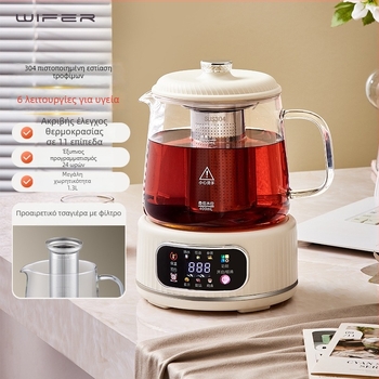 Γυάλινο Teapot Υγείας XT-K718 | 1–1,5 L | Υψηλής ποιότητας Βοροσιλικό Γυαλί | 500 W | 220 V