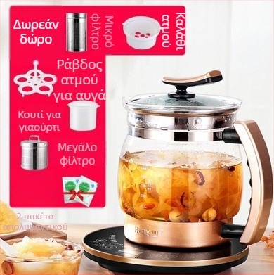 Κανάτα υγείας για τσάι με φίλτρο, 2L χωρητικότητα, κεραμικός εσωτερικός κάδος, 220V, 300–350W, αυτόματη διατήρηση θερμότητας
