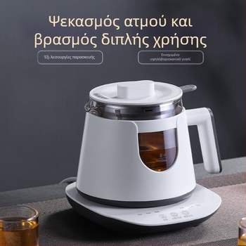 Κύπερο τσαγιού υγιεινής χρήσης με γυάλινο σώμα από μποροσίλυτο γυαλί, έως 1 L, 220 V, 500–1000 W, έλεγχος με μικροϋπολογιστή