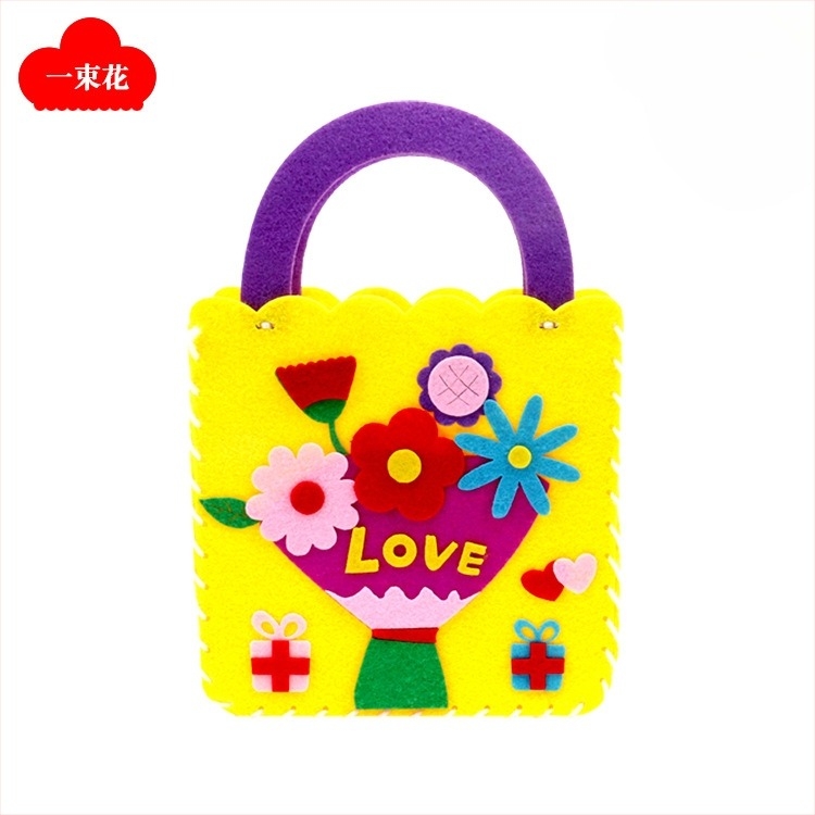 Κιτ DIY Crossbody τσάντας για παιδιά — φελτ υλικό, μοτίβο αστερισμών/ζωδίων, στυλ παιδικό καρτούν, κατάλληλο για νηπιαγωγείο, άνοιξη 2024