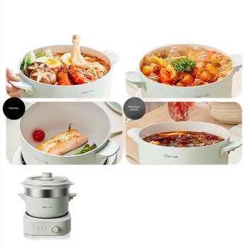 Ηλεκτρική κατσαρόλα για hot pot με εσωτερικό δοχείο από πορσελάνινο κρύσταλλο και σώμα από γυαλί μπόροσιλυτικό υψηλής αντοχής (1000-1200W, 2-3L)
