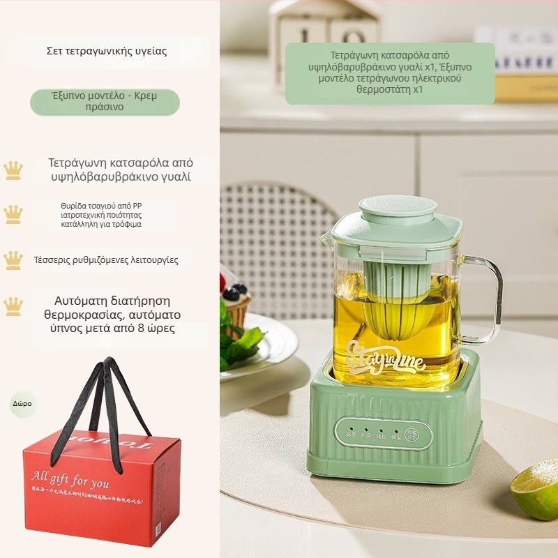 Health Pot με ψηφιακό θερμοστάτη, γυάλινο σώμα, 500W, μοντέλο MZS-500B, για 2-3 άτομα