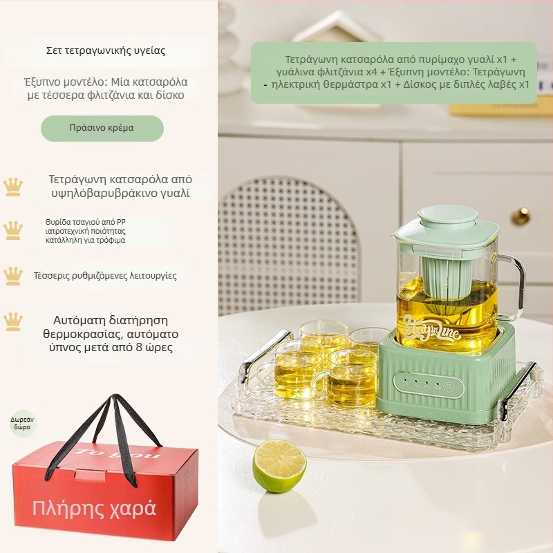 Health Pot με ψηφιακό θερμοστάτη, γυάλινο σώμα, 500W, μοντέλο MZS-500B, για 2-3 άτομα