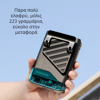 Φορητός ανεμιστήρας για λαιμό και μέση με τουρμπίνα χωρίς λεπίδες, 3 ταχύτητες, Αντικαθισήσιμη μπαταρία 300–500 mAh, Λειτουργία 3–6 ώρες, Χαμηλός θόρυβος