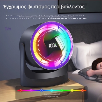 Επιτραπέζιος ανεμιστήρας χωρίς λεπίδες με USB τροφοδοσία, ενσωματωμένη μπαταρία λιθίου 1200–2000 mAh, 5 επίπεδα ταχύτητας, κινητήρας χωρίς ψήκτρες