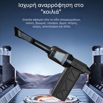 Χειροκίνητος ανεμιστήρας με ενσωματωμένη επαναφορτιζόμενη μπαταρία, 4 ταχύτητες ροής αέρα, 160 W, φόρτιση USB, βάρος 0.25 kg