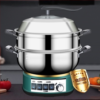 Ηλεκτρικό κατσαρολάκι με δυνατότητα ατμού και γουόκ — εσωτερικός κάδος από Maifan πέτρα, χωρητικότητα κάτω από 1 L, αντι-ξηρό κάψιμο και αυτόματη διακοπή, ισχύς 801–1000 W