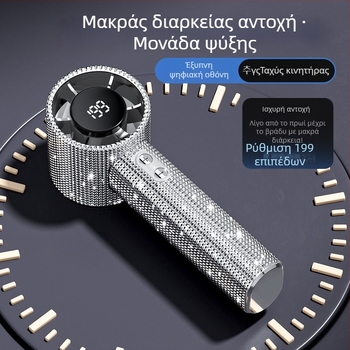 Φορητός ανεμιστήρας USB με ενσωματωμένη μπαταρία 6000mAh, αυτονομία 8–12 ωρών, φόρτιση USB, ψηφιακή οθόνη