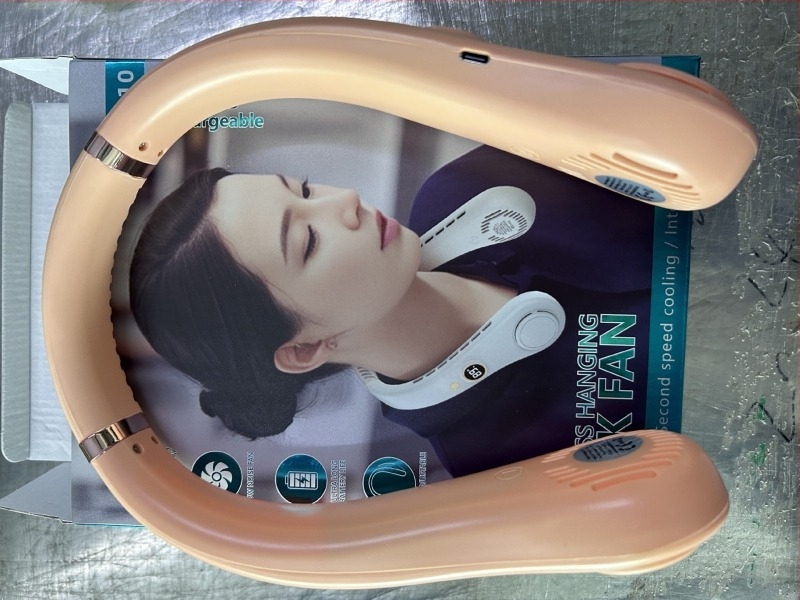bladeless neck fan, 5-ρυθμίσεις ταχύτητας, ενσωματωμένη μπαταρία 2000–4000 mAh, τροφοδοσία USB, χαμηλός θόρυβος 36–45 dB